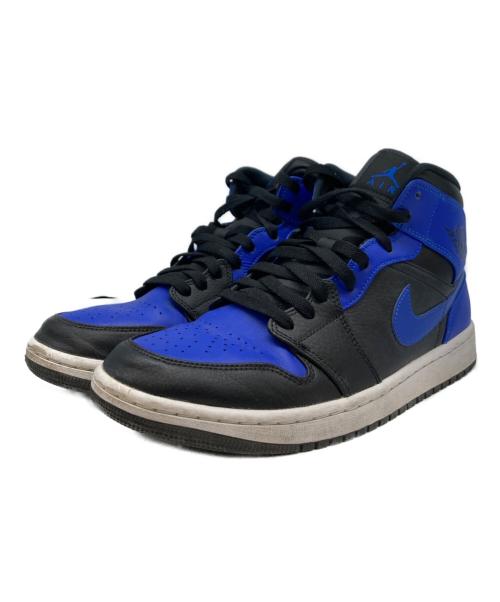 NIKE（ナイキ）NIKE (ナイキ) AIR JORDAN 1 MID ブラック×ブルー サイズ:27.5の古着・服飾アイテム