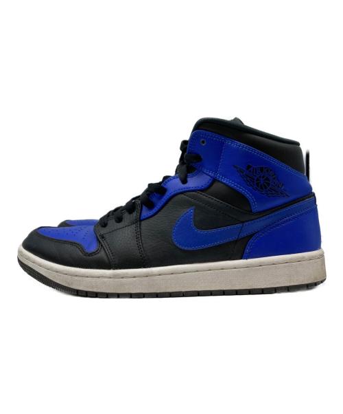 NIKE（ナイキ）NIKE (ナイキ) AIR JORDAN 1 MID ブラック×ブルー サイズ:27.5の古着・服飾アイテム