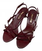 MIU MIUミュウミュウ）の古着「PATENT LEATHER SANDALS」｜ボルドー