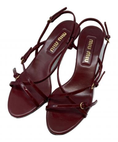 中古・古着通販】MIU MIU (ミュウミュウ) PATENT LEATHER SANDALS