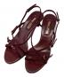 MIU MIU（ミュウミュウ）の古着「PATENT LEATHER SANDALS」｜ボルドー