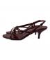 MIU MIU (ミュウミュウ) PATENT LEATHER SANDALS ボルドー サイズ:38：30000円