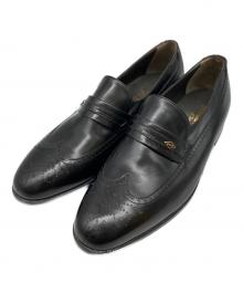 BALLY（バリー）の古着「ウイングチップ ローファー」｜ブラック