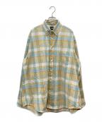 THE NORTH FACEザ ノース フェイス）の古着「ロングスリーブマドラスシャツ」｜ベージュ×グリーン