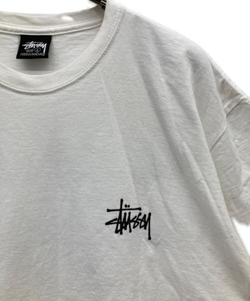 stussy（ステューシー）stussy (ステューシー) プリントTシャツ ホワイト サイズ:Lの古着・服飾アイテム