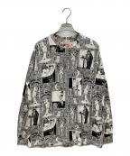 SUPREMEシュプリーム）の古着「18AW SALOME L/S TOP ロングスリーブカットソー」｜ブラック×ベージュ