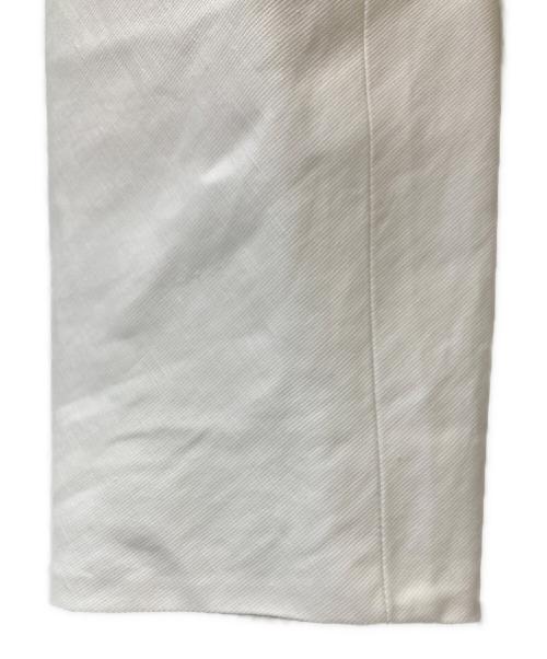 JIL SANDER（ジルサンダー）JIL SANDER (ジルサンダー) リネン混ノーカラージャケット ホワイト サイズ:34の古着・服飾アイテム