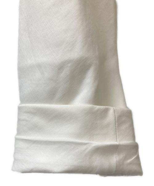 JIL SANDER（ジルサンダー）JIL SANDER (ジルサンダー) リネン混ノーカラージャケット ホワイト サイズ:34の古着・服飾アイテム