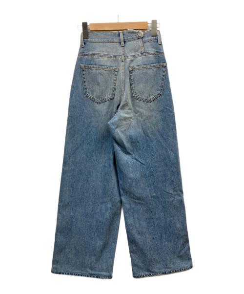 moussy（マウジー）moussy (マウジー) Cross Waist Wide Straight ブルー サイズ:SIZE 0の古着・服飾アイテム