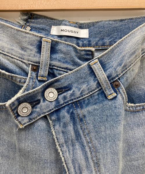moussy（マウジー）moussy (マウジー) Cross Waist Wide Straight ブルー サイズ:SIZE 0の古着・服飾アイテム