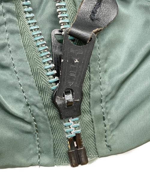 ALPHA（アルファ）ALPHA (アルファ) 90s レザーパッチ MA-1ジャケット オリーブ サイズ:Lの古着・服飾アイテム