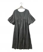 Sea Room lynnシールームリン）の古着「コットンキャンブリックパフスリーブワンピース」｜グレー