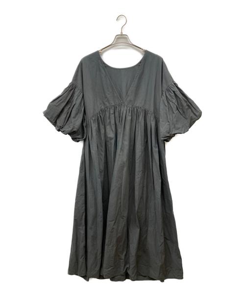 Sea Room lynn（シールームリン）Sea Room lynn (シールームリン) コットンキャンブリックパフスリーブワンピース グレー サイズ:Mの古着・服飾アイテム