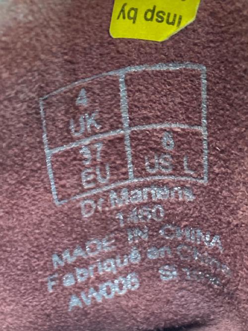 Dr.Martens（ドクターマーチン）Dr.Martens (ドクターマーチン) 8ホールブーツ ボルドー サイズ:37の古着・服飾アイテム