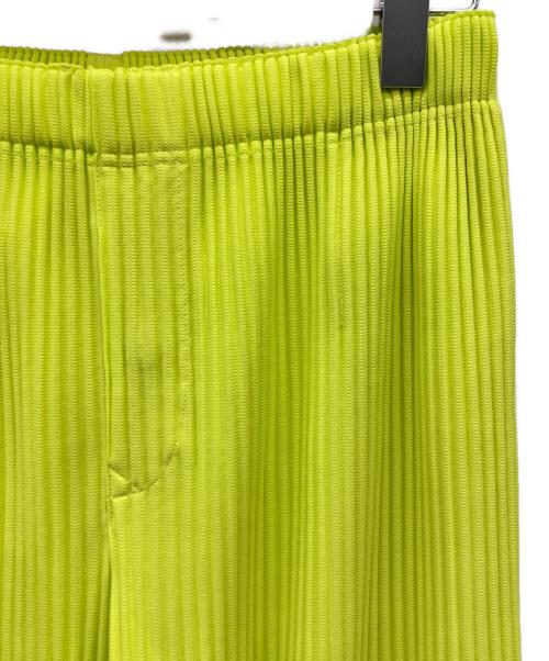 HOMME PLISSE ISSEY MIYAKE（オム プリッセ イッセイ ミヤケ）HOMME PLISSE ISSEY MIYAKE (オム プリッセ イッセイ ミヤケ) プリーツジョガーパンツ 黄緑 サイズ:1の古着・服飾アイテム