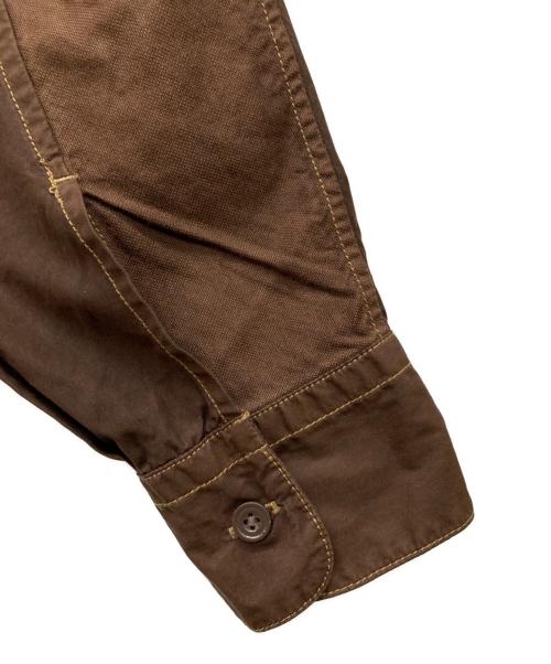 TOMORROW LAND（トゥモローランド）TOMORROW LAND (トゥモローランド) GARMENT DYED バンドカラーシャツ ブラウン サイズ:XSの古着・服飾アイテム