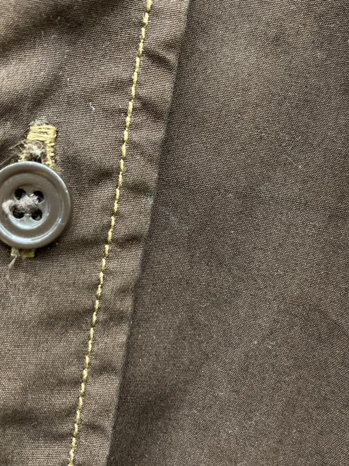 TOMORROW LAND（トゥモローランド）TOMORROW LAND (トゥモローランド) GARMENT DYED バンドカラーシャツ ブラウン サイズ:XSの古着・服飾アイテム