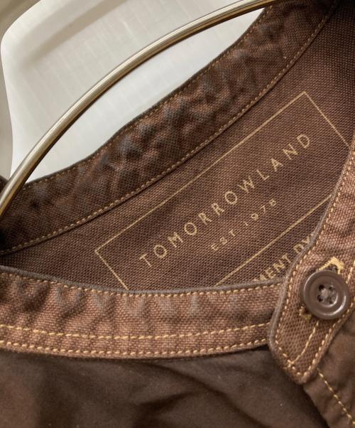 TOMORROW LAND（トゥモローランド）TOMORROW LAND (トゥモローランド) GARMENT DYED バンドカラーシャツ ブラウン サイズ:XSの古着・服飾アイテム