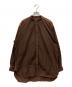 TOMORROW LAND（トゥモローランド）の古着「GARMENT DYED バンドカラーシャツ」｜ブラウン