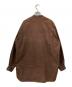 TOMORROW LAND (トゥモローランド) GARMENT DYED バンドカラーシャツ ブラウン サイズ:XS：5000円