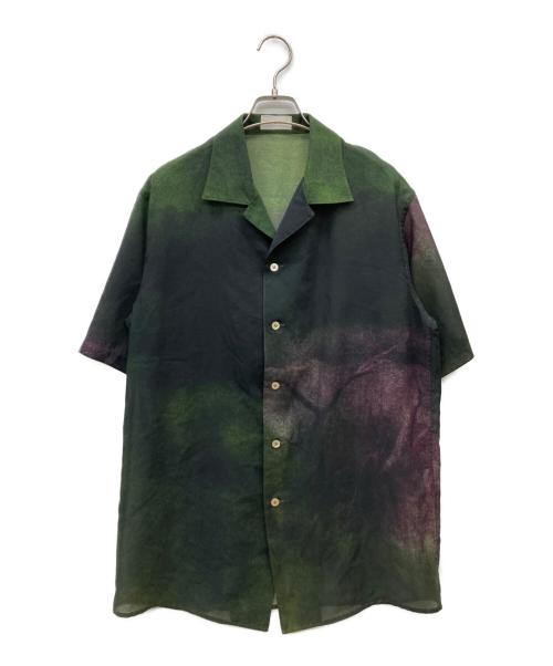 BED J.W. FORD（ベッドフォード）BED J.W. FORD (ベッドフォード) Open collar half sleeve IWAMOTO blouse グリーン サイズ:2の古着・服飾アイテム