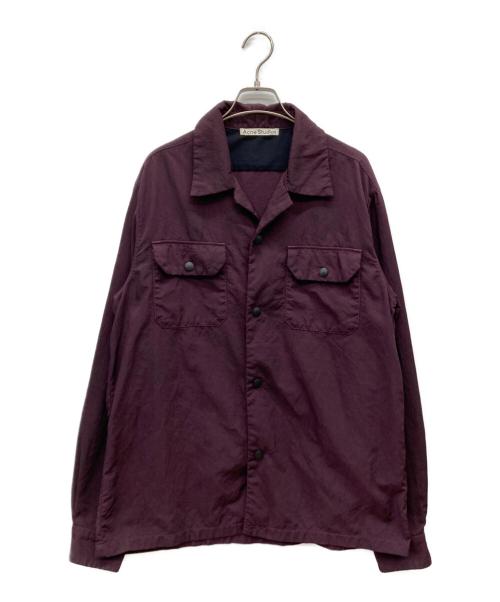Acne studios（アクネ ストゥディオズ）ACNE STUDIOS (アクネ ストゥディオズ) スナップボタンシャツジャケット パープル サイズ:46の古着・服飾アイテム