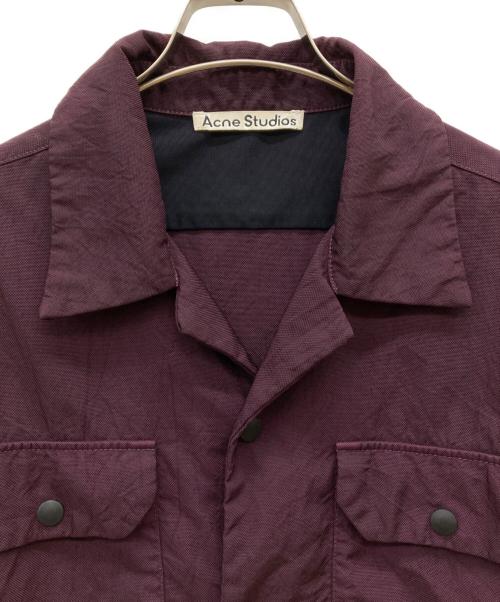 Acne studios（アクネ ストゥディオズ）ACNE STUDIOS (アクネ ストゥディオズ) スナップボタンシャツジャケット パープル サイズ:46の古着・服飾アイテム