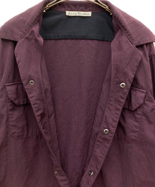 Acne studios（アクネ ストゥディオズ）ACNE STUDIOS (アクネ ストゥディオズ) スナップボタンシャツジャケット パープル サイズ:46の古着・服飾アイテム