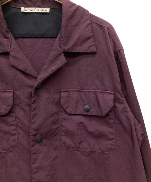 Acne studios（アクネ ストゥディオズ）ACNE STUDIOS (アクネ ストゥディオズ) スナップボタンシャツジャケット パープル サイズ:46の古着・服飾アイテム