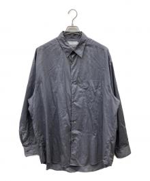 Graphpaper（グラフペーパー）の古着「Silicon Poplin Oversized Regular Collar Shirt」｜グレー