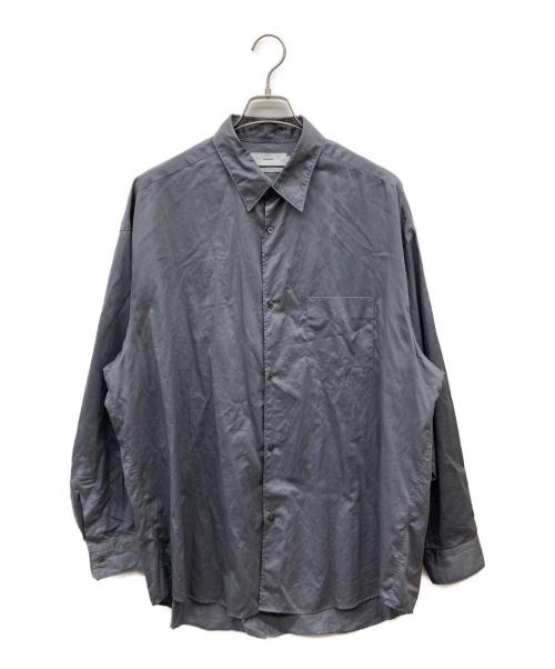 Graphpaper（グラフペーパー）Graphpaper (グラフペーパー) Silicon Poplin Oversized Regular Collar Shirt グレー サイズ:1の古着・服飾アイテム
