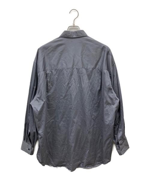 Graphpaper（グラフペーパー）Graphpaper (グラフペーパー) Silicon Poplin Oversized Regular Collar Shirt グレー サイズ:1の古着・服飾アイテム