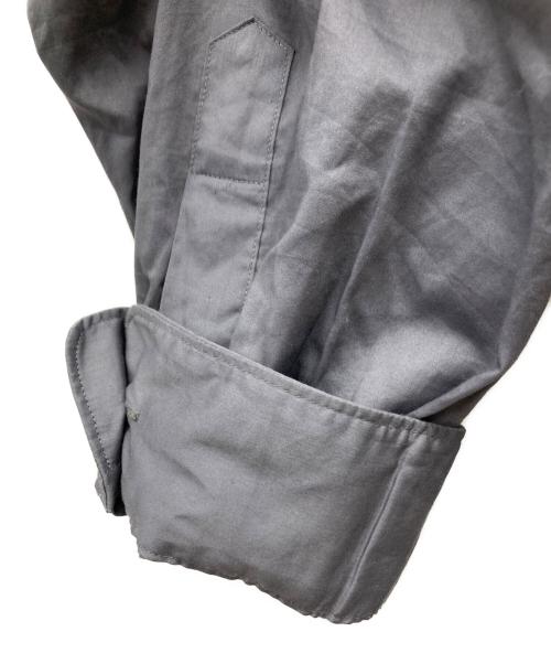 Graphpaper（グラフペーパー）Graphpaper (グラフペーパー) Silicon Poplin Oversized Regular Collar Shirt グレー サイズ:1の古着・服飾アイテム