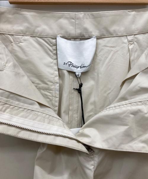 3.1 phillip lim（スリーワンフィリップリム）3.1 phillip lim (スリーワンフィリップリム) プリーツディテール クロップドパンツ ホワイト サイズ:00 未使用品の古着・服飾アイテム