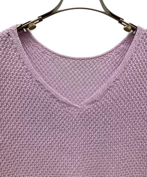 Noble（ノーブル）Noble (ノーブル) ペーパーヤーンカノコ Back Vプルオーバー ピンク サイズ:FREEの古着・服飾アイテム