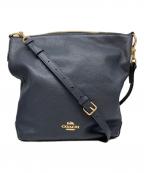 COACHコーチ）の古着「2WAYレザーショルダーバッグ」｜ネイビー