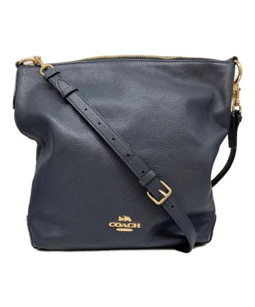 COACH（コーチ）COACH (コーチ) 2WAYレザーショルダーバッグ ネイビーの古着・服飾アイテム