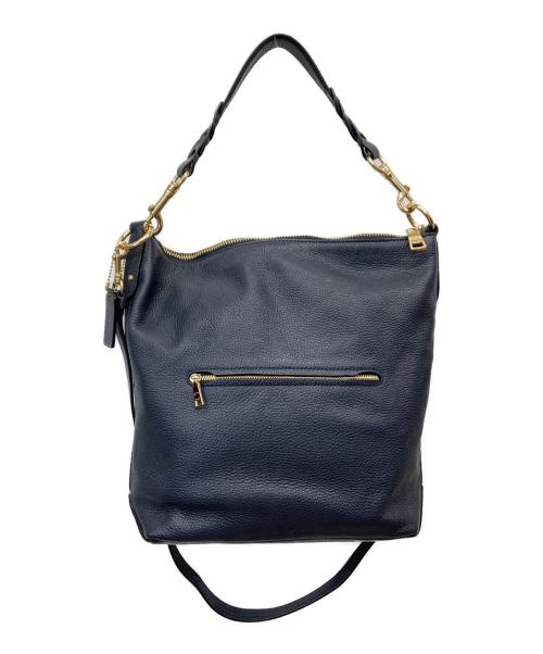 COACH（コーチ）COACH (コーチ) 2WAYレザーショルダーバッグ ネイビーの古着・服飾アイテム