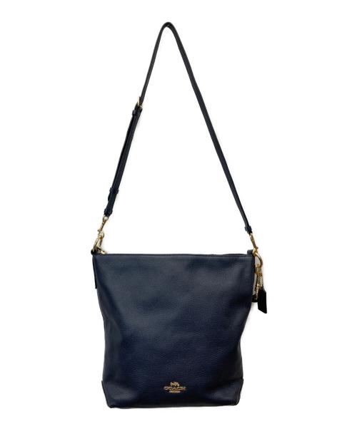 COACH（コーチ）COACH (コーチ) 2WAYレザーショルダーバッグ ネイビーの古着・服飾アイテム