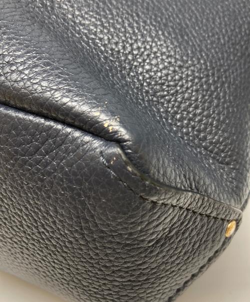 COACH（コーチ）COACH (コーチ) 2WAYレザーショルダーバッグ ネイビーの古着・服飾アイテム