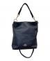 COACH (コーチ) 2WAYレザーショルダーバッグ ネイビー：7000円