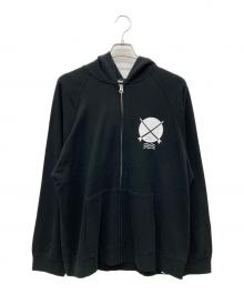PENNEYS×DISNEY（ペニーズ×ディズニー）の古着「ミッキープリントジップパーカー」｜ブラック