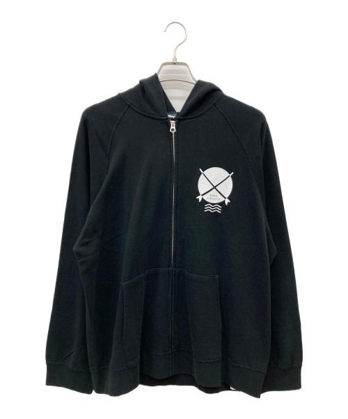 PENNEYS（ペニーズ）PENNEYS (ペニーズ) DISNEY (ディズニー) ミッキープリントジップパーカー ブラック サイズ:L 未使用品の古着・服飾アイテム