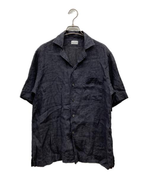 Bagutta（バグッタ）BAGUTTA (バグッタ) オープンカラーリネンシャツ グレー サイズ:39の古着・服飾アイテム