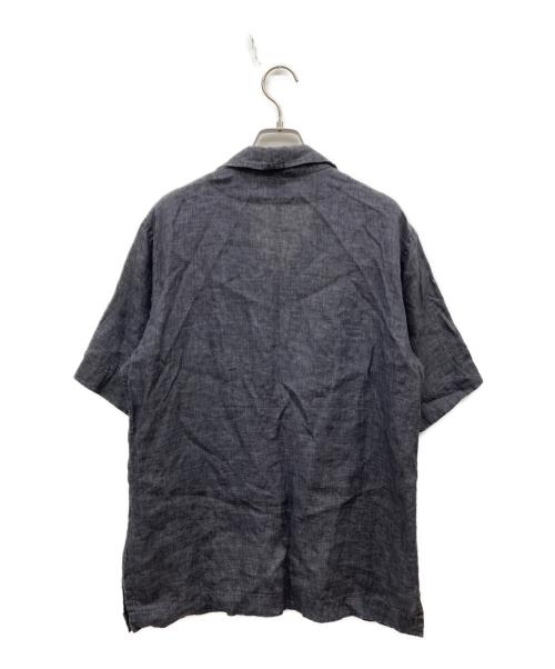 Bagutta（バグッタ）BAGUTTA (バグッタ) オープンカラーリネンシャツ グレー サイズ:39の古着・服飾アイテム
