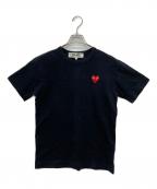 PLAY COMME des GARCONSプレイコムデギャルソン）の古着「ハートワッペンTシャツ」｜ブラック