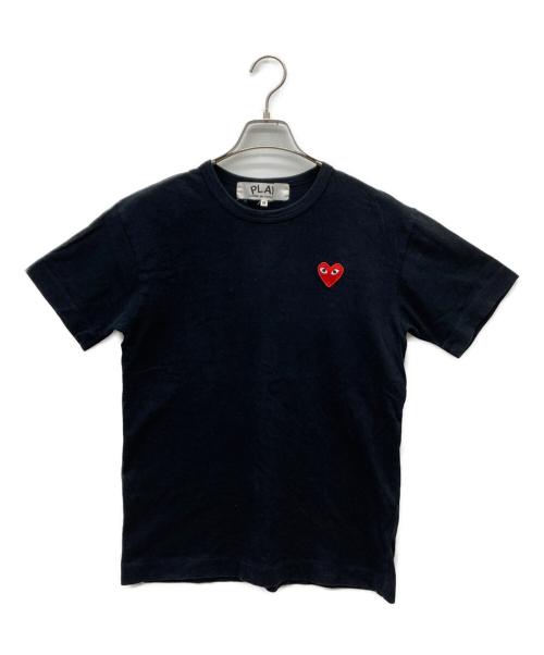 PLAY COMME des GARCONS（プレイコムデギャルソン）PLAY COMME des GARCONS (プレイコムデギャルソン) ハートワッペンTシャツ ブラック サイズ:Mの古着・服飾アイテム