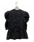 BORDERS at BALCONY (ボーダーズアットバルコニー) LINEN PEPLUM TOP ブラック サイズ:36：7000円