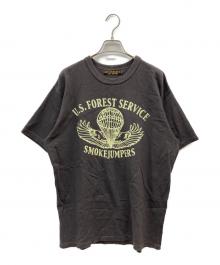 freewheelers（フリーホイーラーズ）の古着「USFS SMOKE JUMPERS  SET-IN SHORT SLEEVE SHIRTプリントTシャツ」｜チャコールグレー