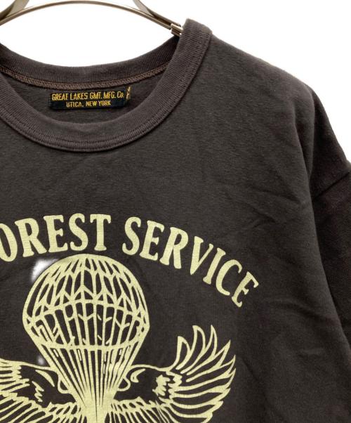 freewheelers（フリーホイーラーズ）FREEWHEELERS (フリーホイーラーズ) USFS SMOKE JUMPERS  SET-IN SHORT SLEEVE SHIRTプリントTシャツ チャコールグレー サイズ:42の古着・服飾アイテム